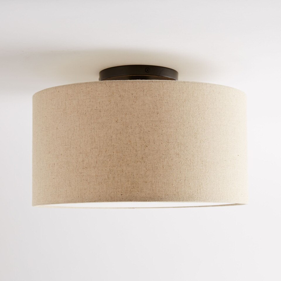 Fabric Shade Drum Flushmount